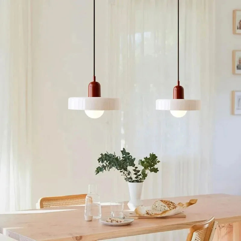Nordic Retro Glass Pendant Lamps Indoor E27 LED Chandelier Living Room Dining Room Bedroom Kitchen Decorative lights Fixture
