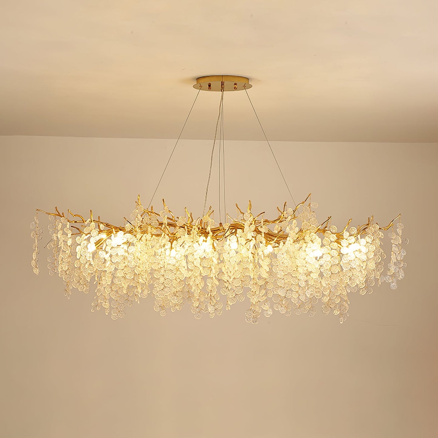 Shiro Noda Glass Coin Chandeliers