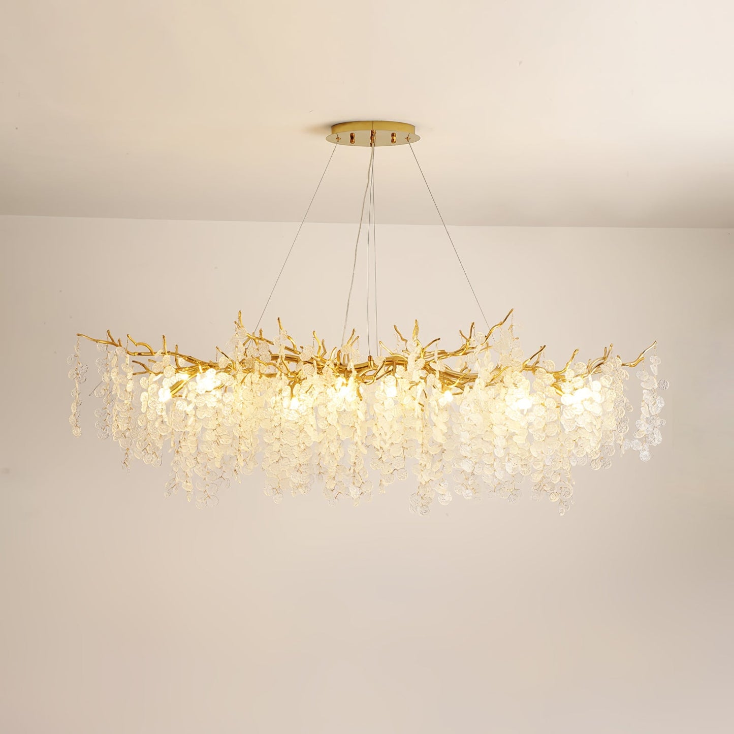 Shiro Noda Glass Coin Chandeliers