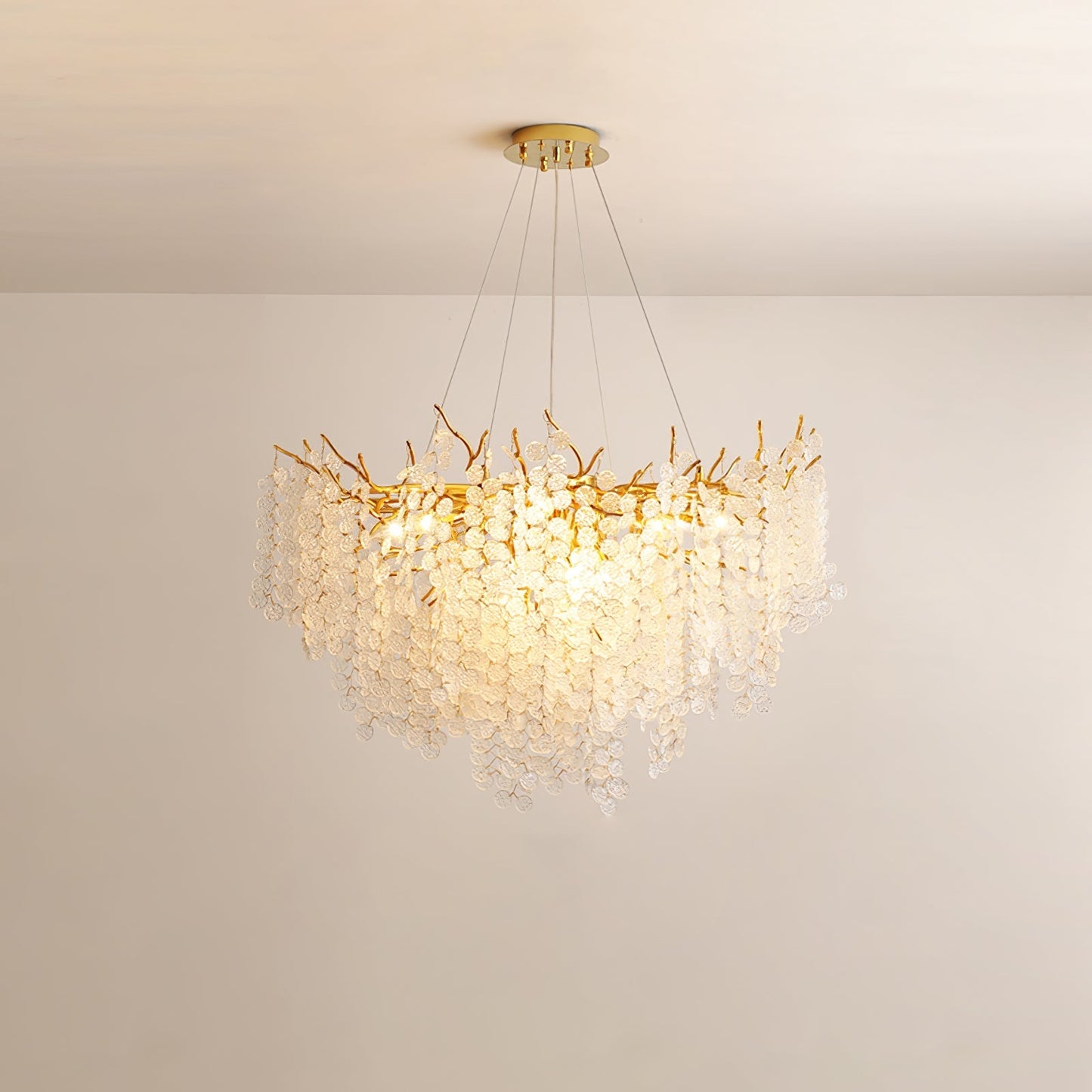 Shiro Noda Glass Coin Chandeliers
