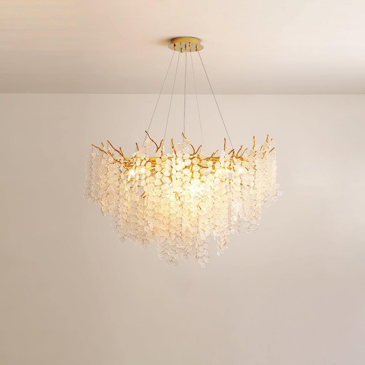 Shiro Noda Glass Coin Chandeliers