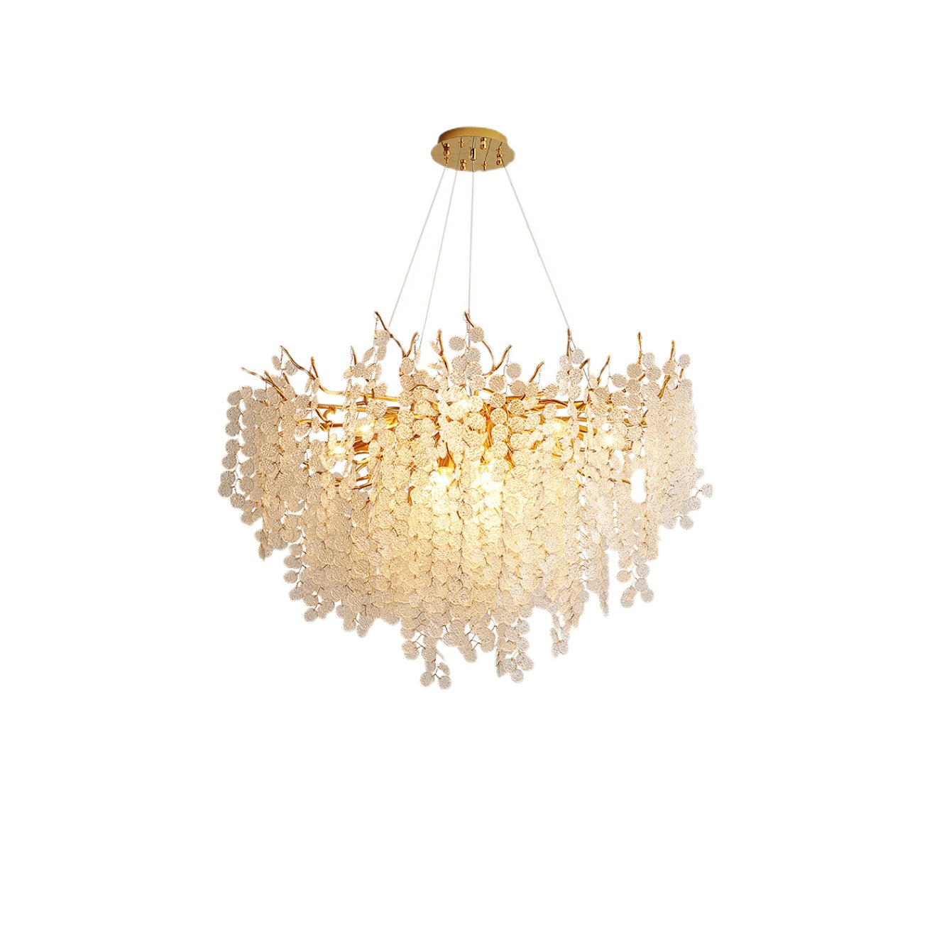 Shiro Noda Glass Coin Chandeliers