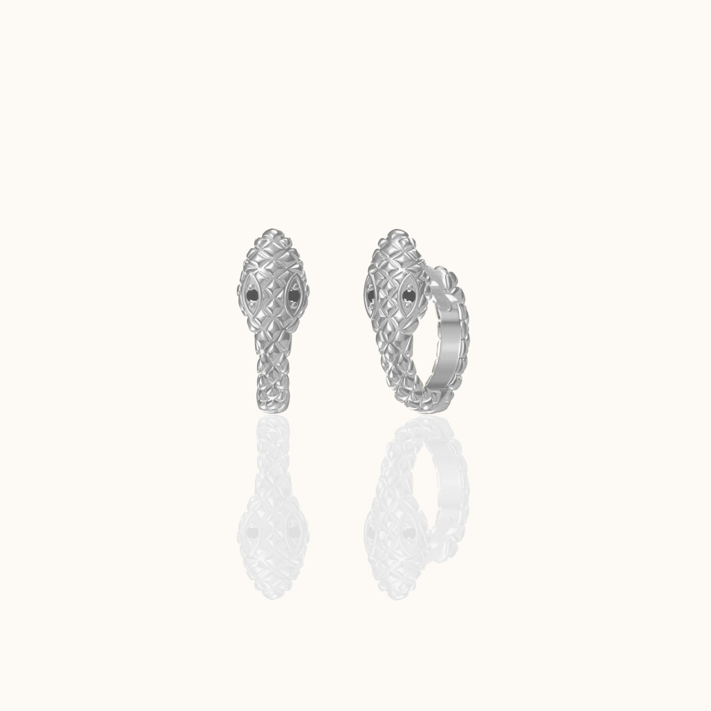 Snake Huggie Hoop Earrings