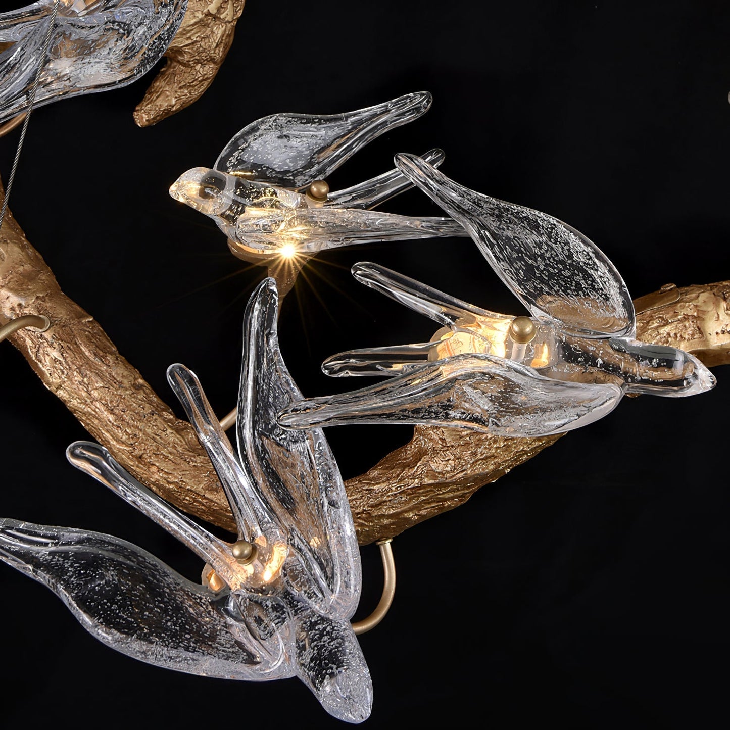 Glass Swallow Chandelier