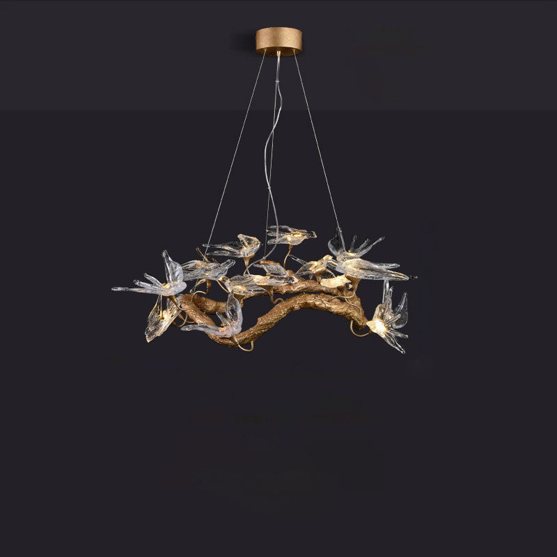 Glass Swallow Chandelier