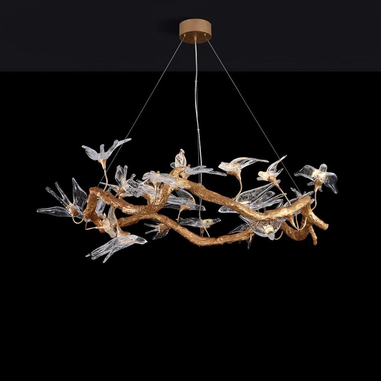 Glass Swallow Chandelier