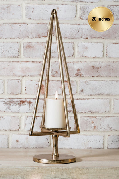 Gold Tree Pillar Holder , 2 Size Options