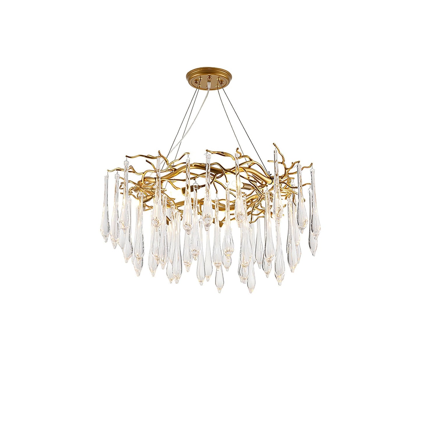 Teardrop Round Crystal Chandelier