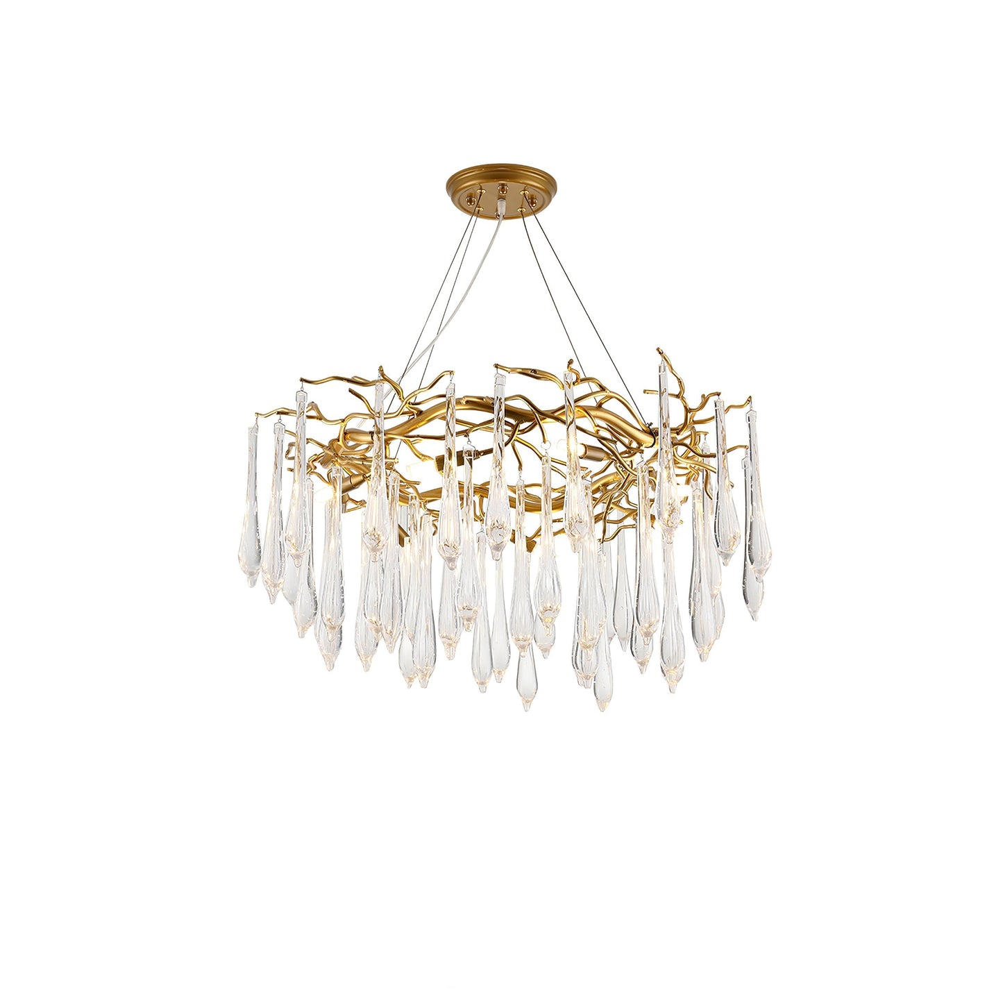 Teardrop Round Crystal Chandelier