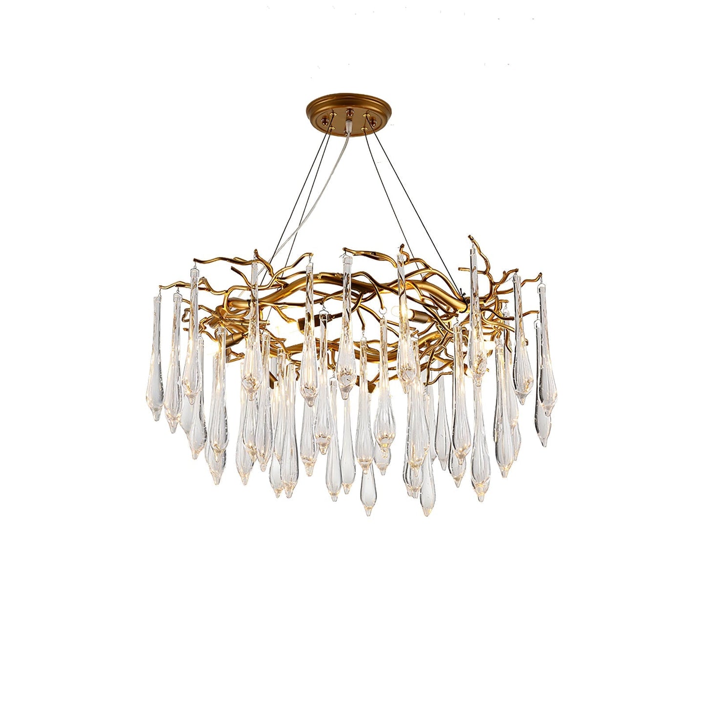 Teardrop Round Crystal Chandelier