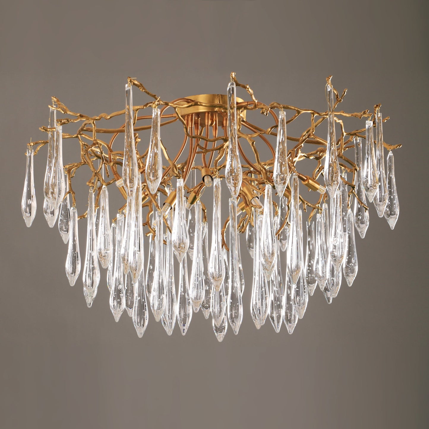 Teardrop Round Crystal Ceiling Lamp