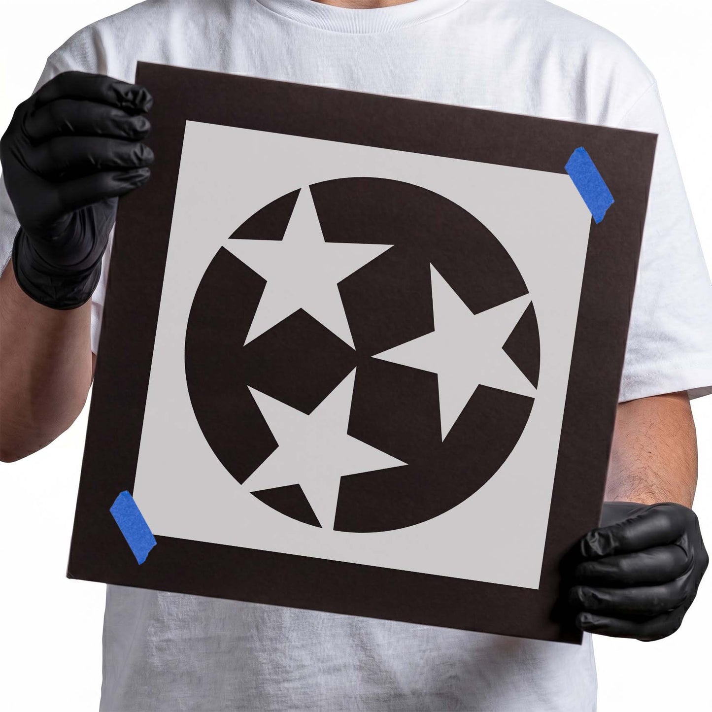 Tennessee State Flag Three Star Stencil