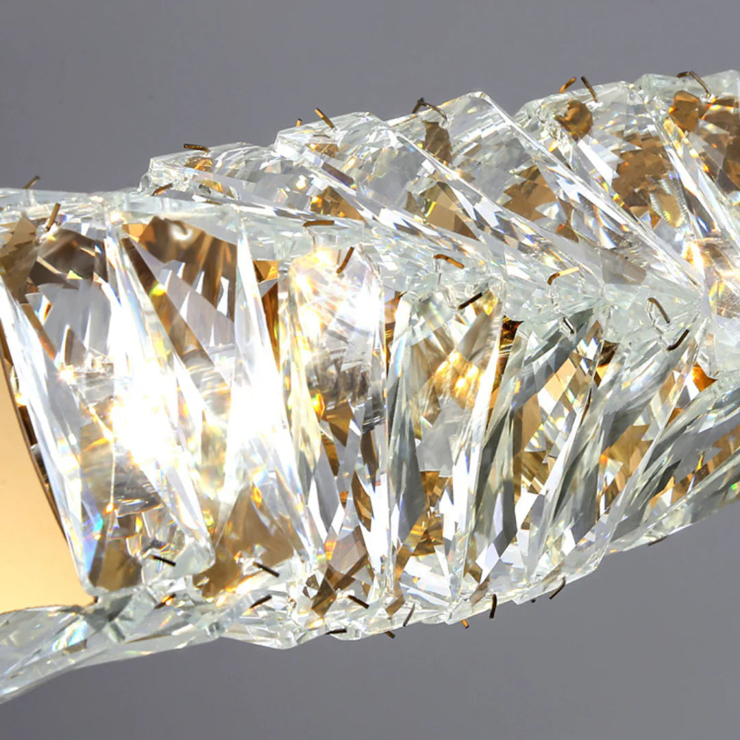 Twist Linear Crystal Chandelier
