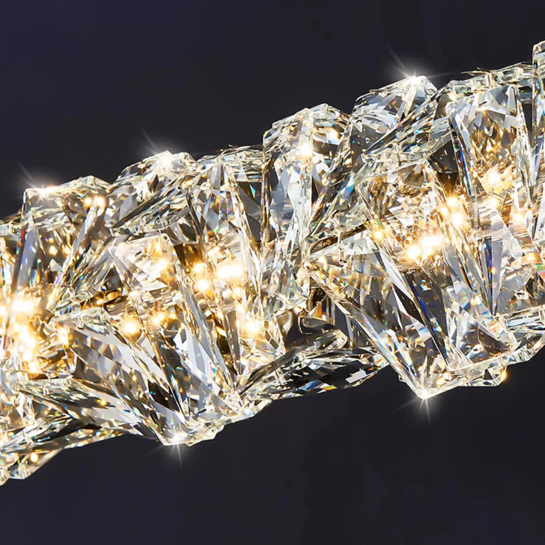 Twist Linear Crystal Chandelier