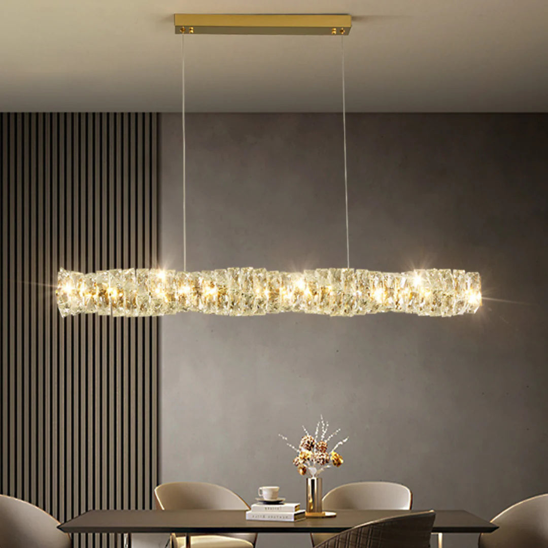 Twist Linear Crystal Chandelier