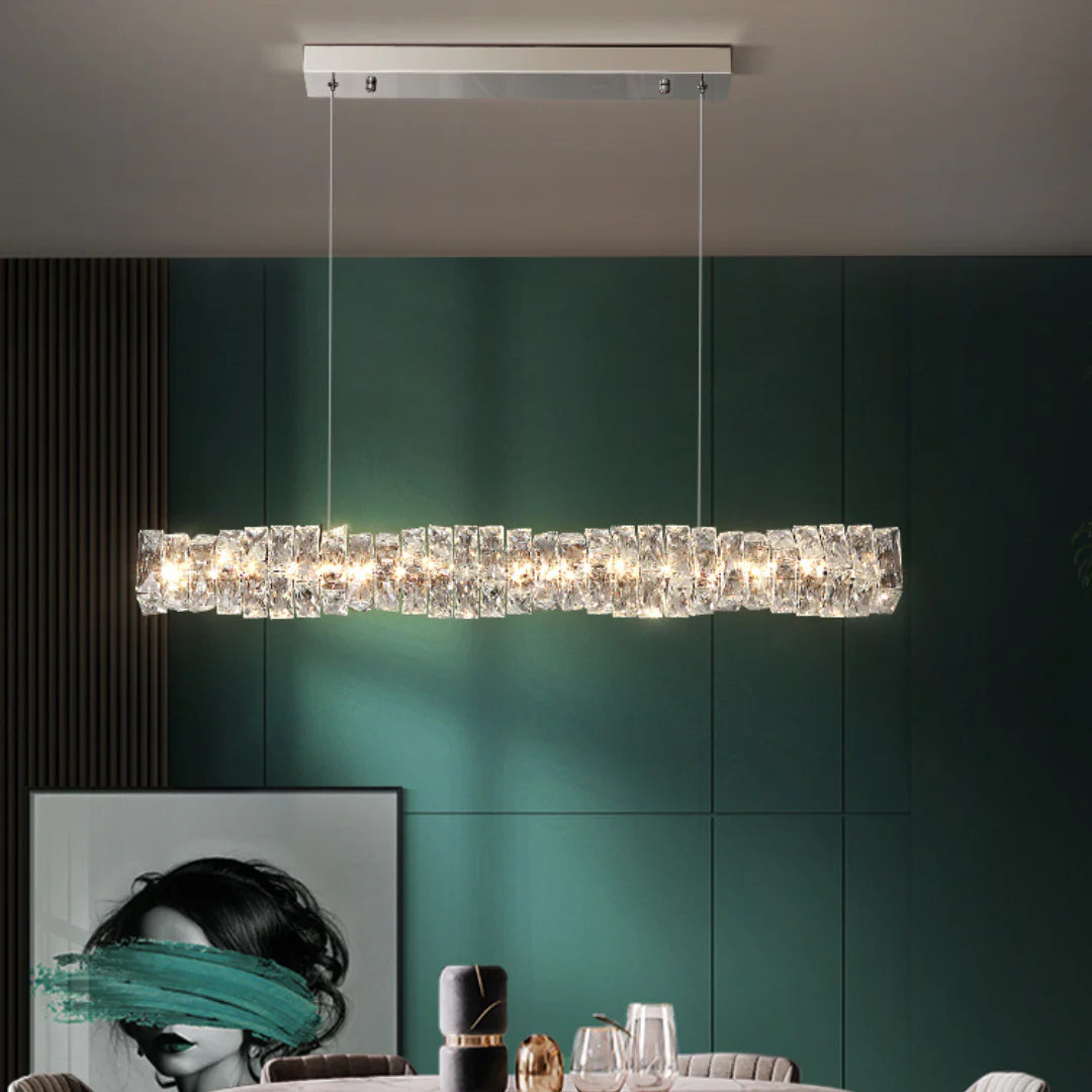 Twist Linear Crystal Chandelier