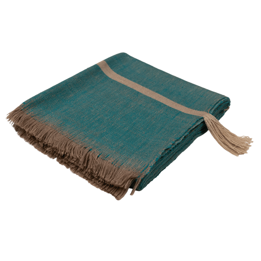 Handwoven Pashmina and Merino Wool Throw 46" × 75"