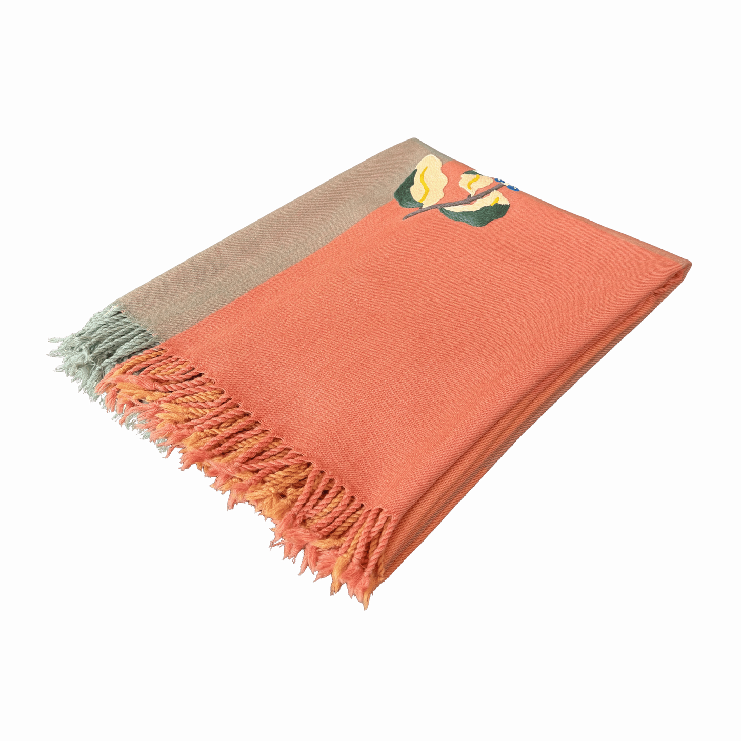 Handwoven Merino Wool Throw 48 × 76 In