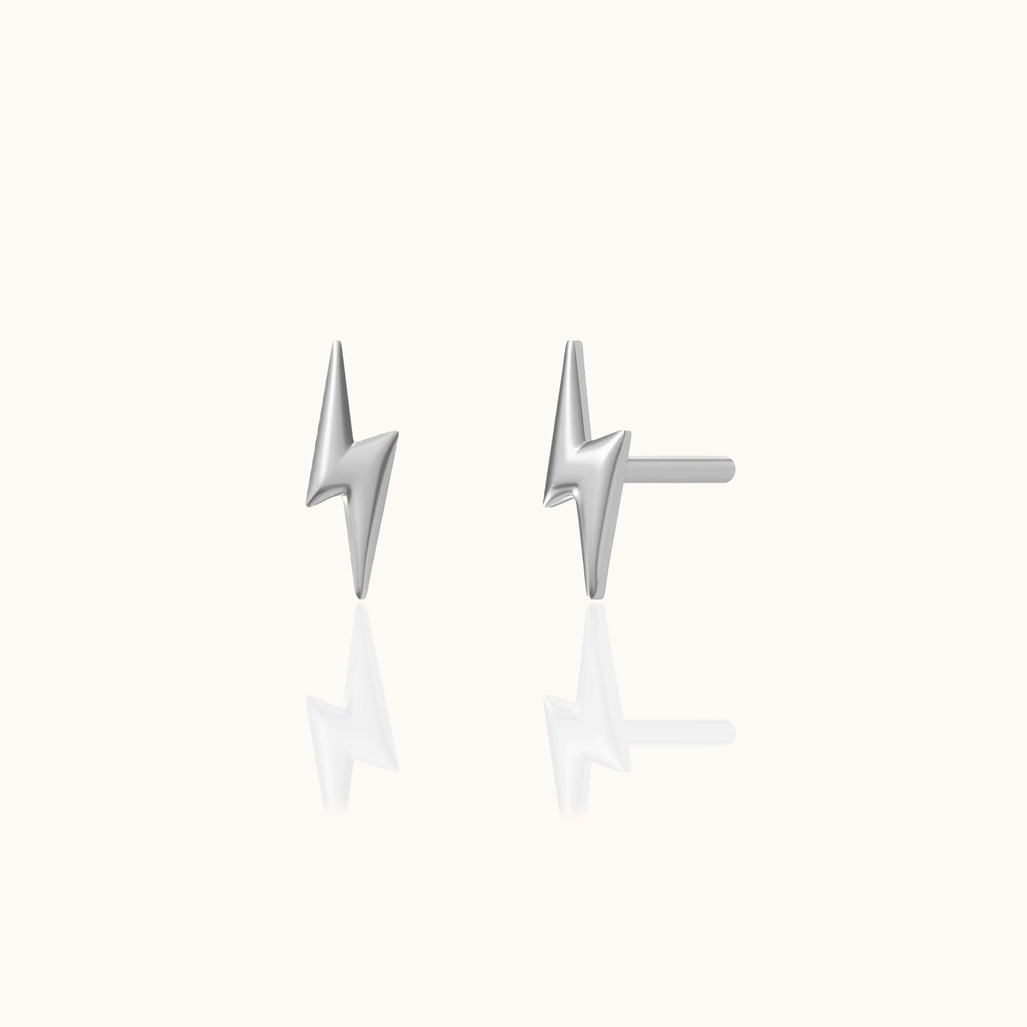 Tiny Lightning Bolt Stud Earrings
