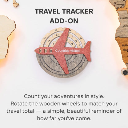 Travel Tracker 3D Wooden World Map – Fusion