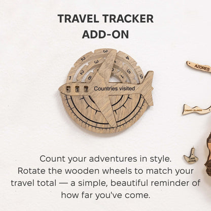 Travel Tracker 3D Wooden World Map – Terra