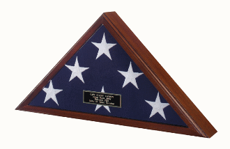 Triangle Flag Case, Triangle Flag Case, Premium American-Made Flag Display for 5x9.5 Burial Flags
