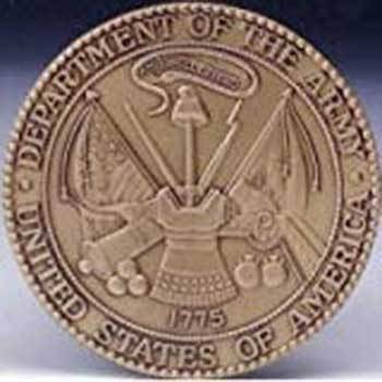 US Army Solid Brass Attachable Medallion for Flag Cases & Pedestals & Shadow Boxes ,3D texture