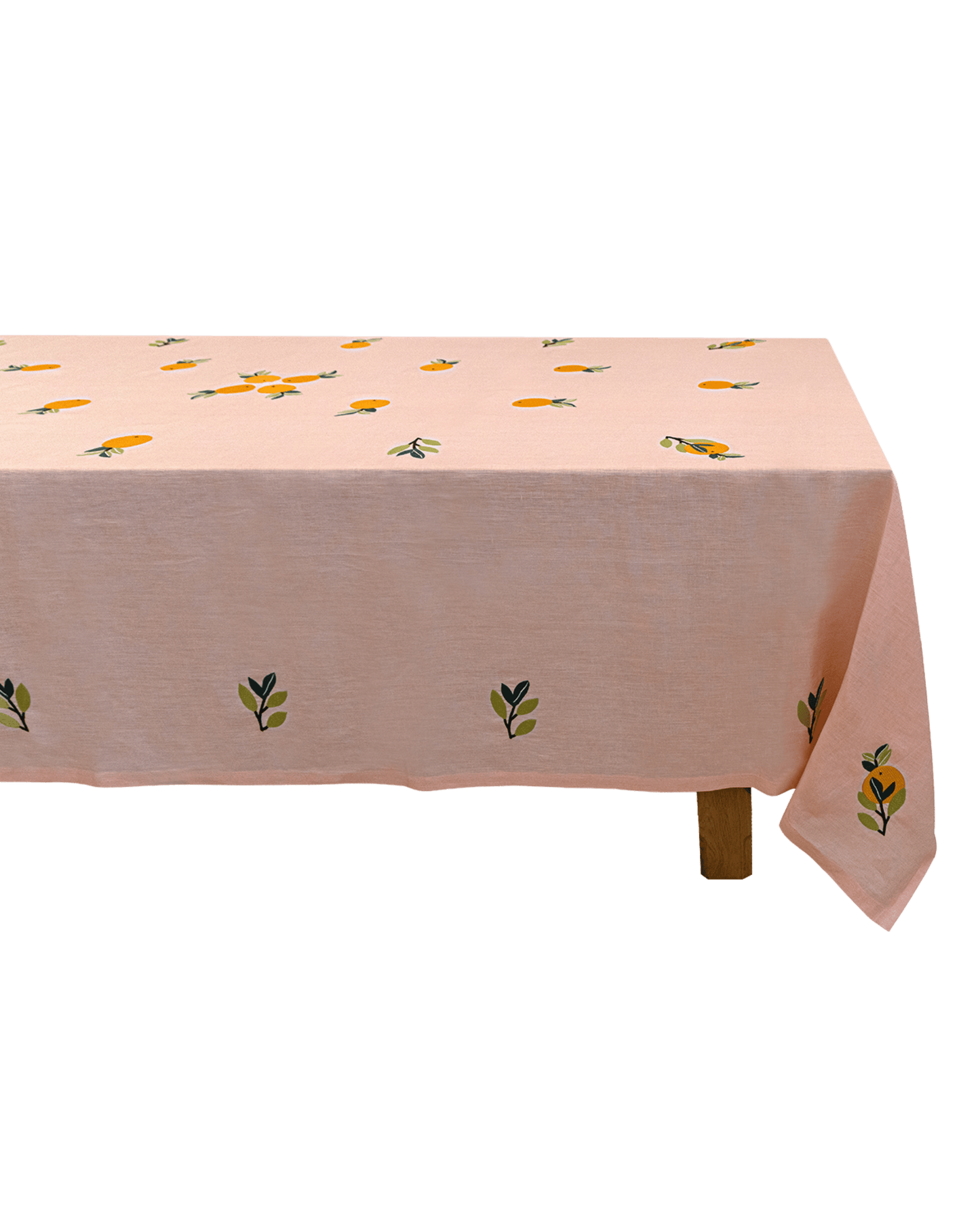 Hand Embroidered Farm to Table Tablecloth 120" x 80"