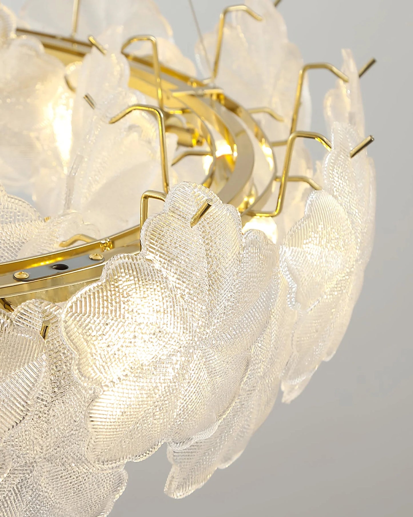 Valery Glass Petal Leaf Chandelier