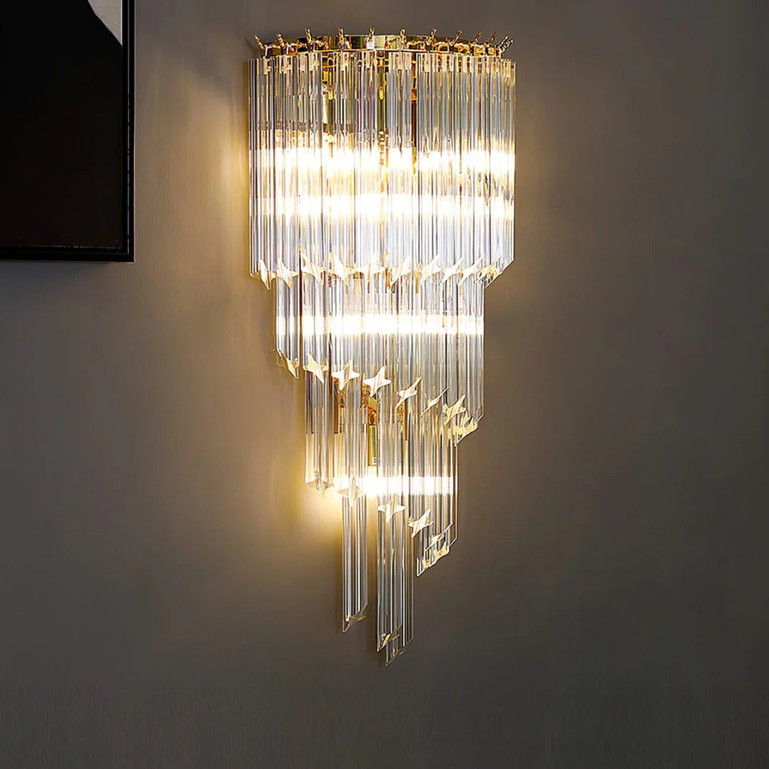 Tapered Alana Crystal Wall Lamp