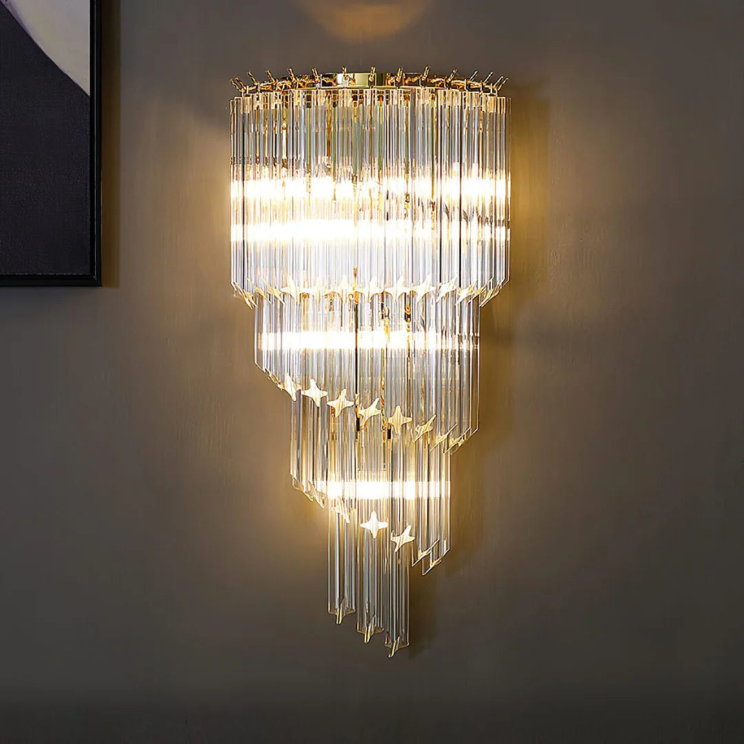 Tapered Alana Crystal Wall Lamp