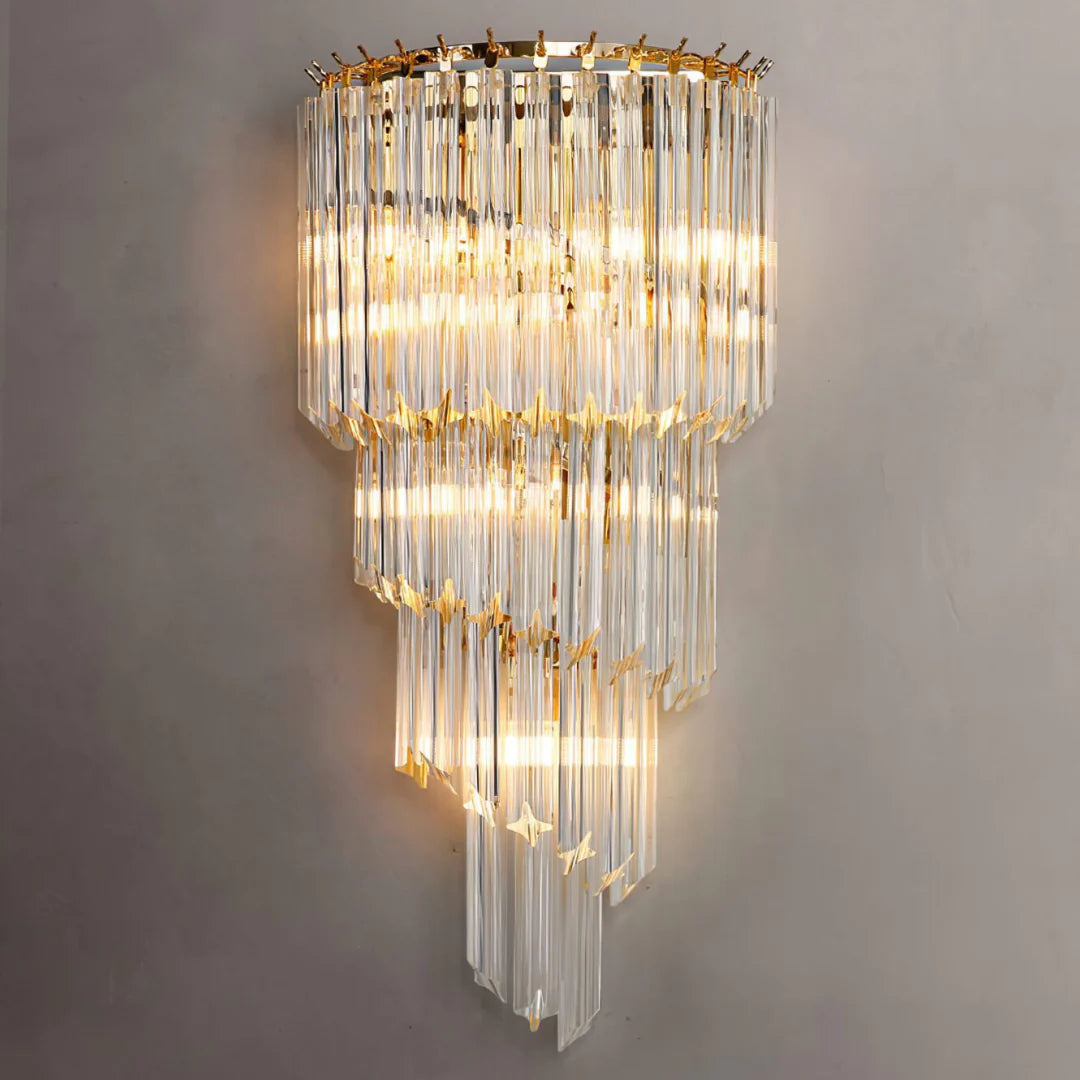 Tapered Alana Crystal Wall Lamp
