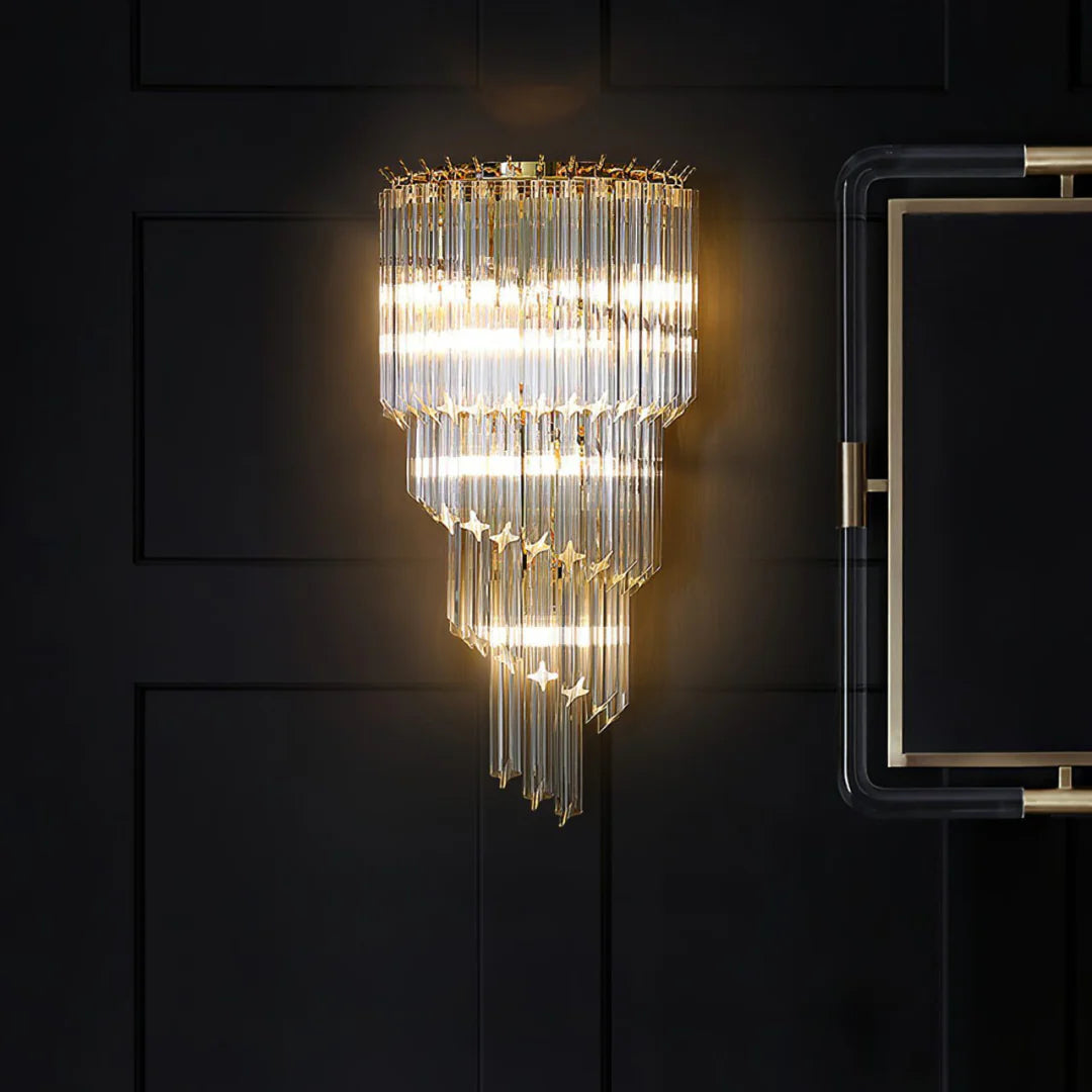 Tapered Alana Crystal Wall Lamp