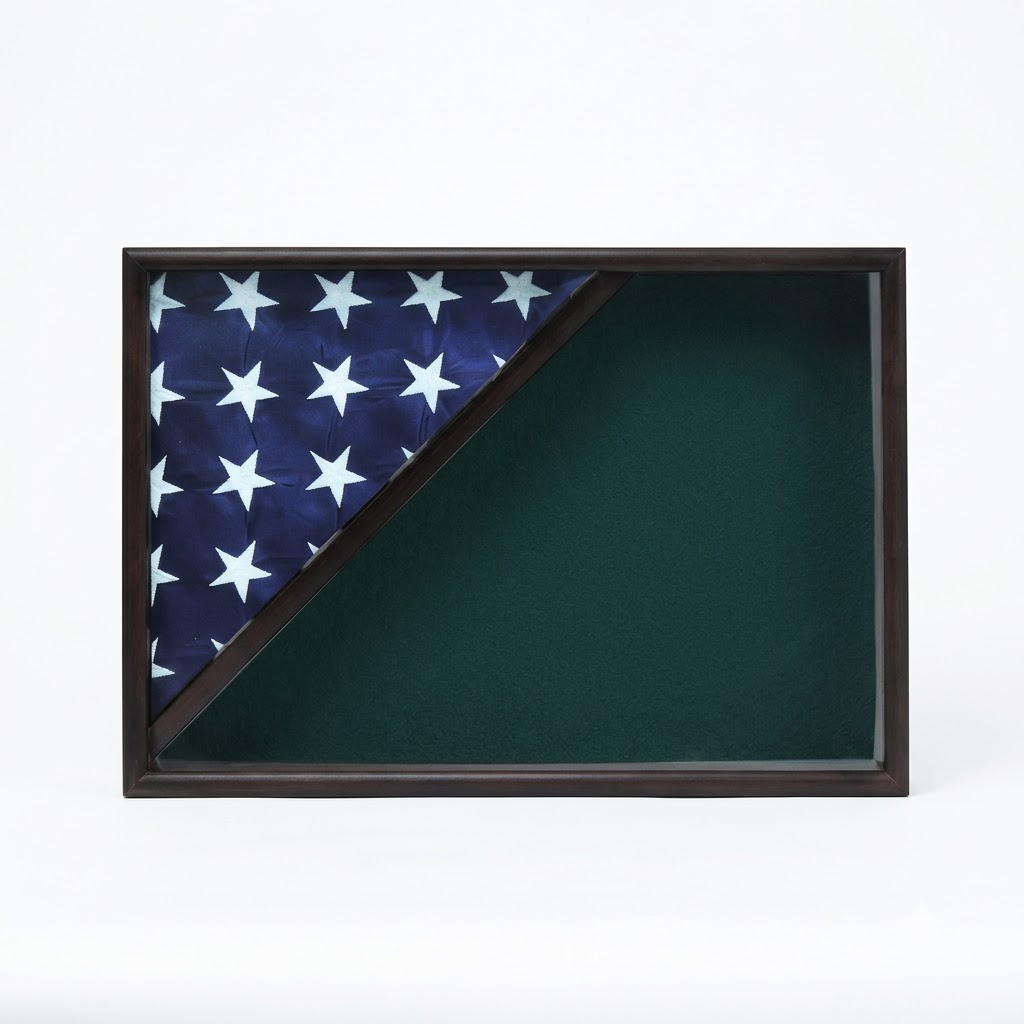 Shadow box for 5x9.5 flag, Black Finish