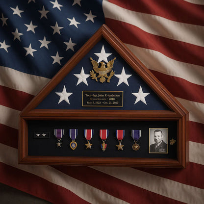 American Flag Case and Medal Display Case - Presidential