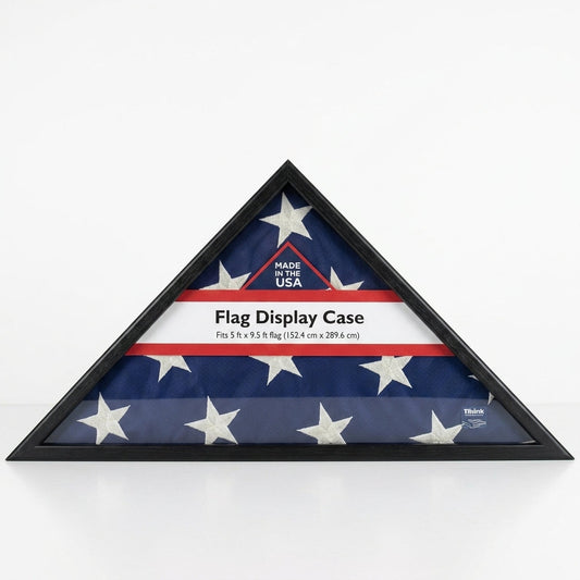 Design Ovation Memorial Flag Case, Black Wood