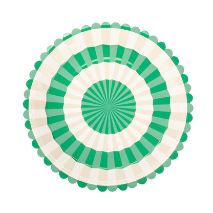 Green & White Dinner Plates (10" / 10 ct)