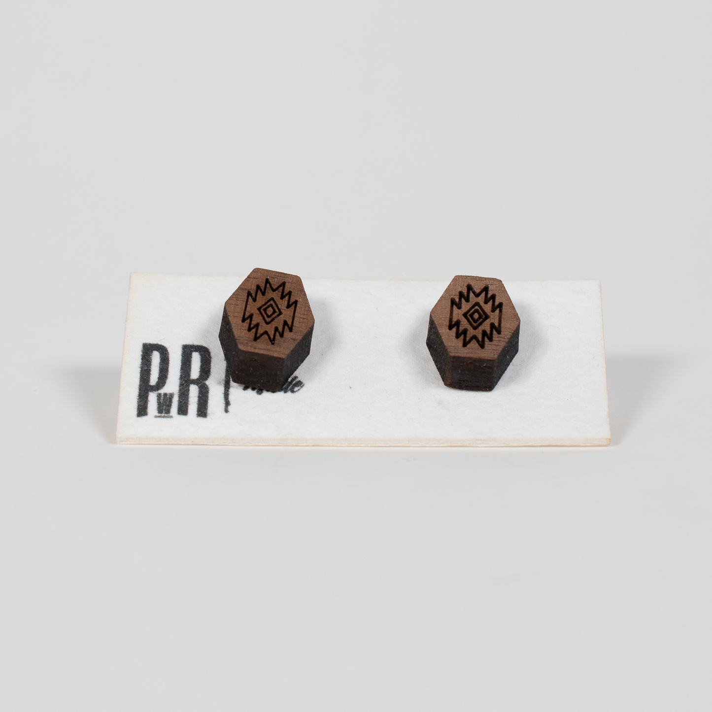 Small Wood Stud Earrings | Geometric Designs