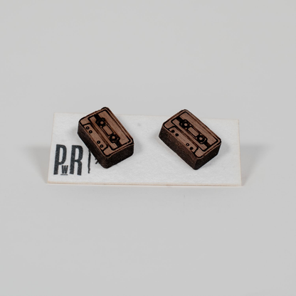 Small Wood Stud Earrings | 14 Geometric Designs