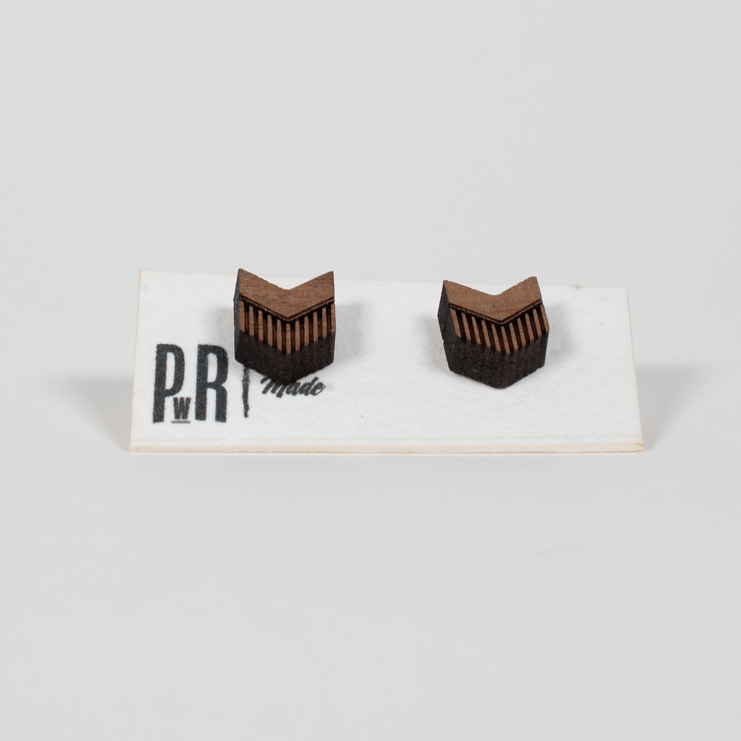 Small Wood Stud Earrings | Geometric Designs