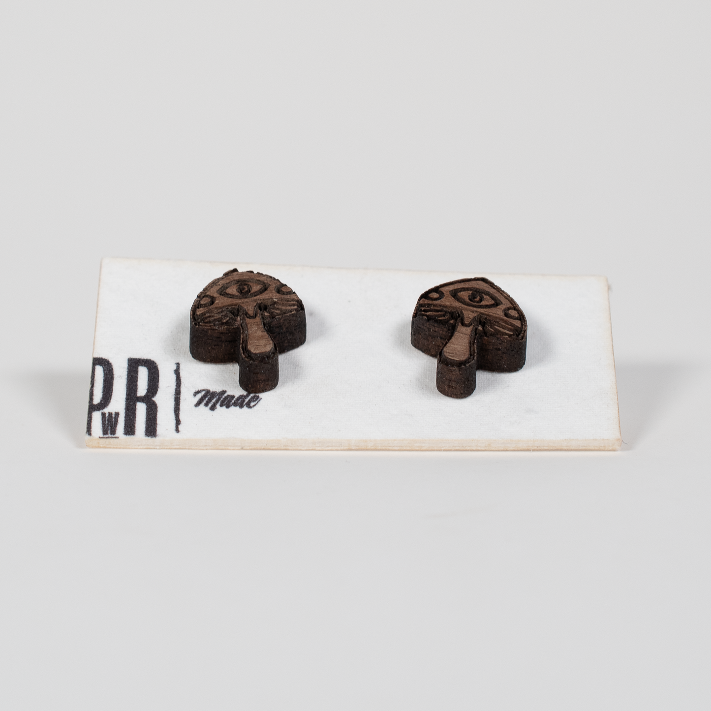 Small Wood Stud Earrings | Geometric Designs