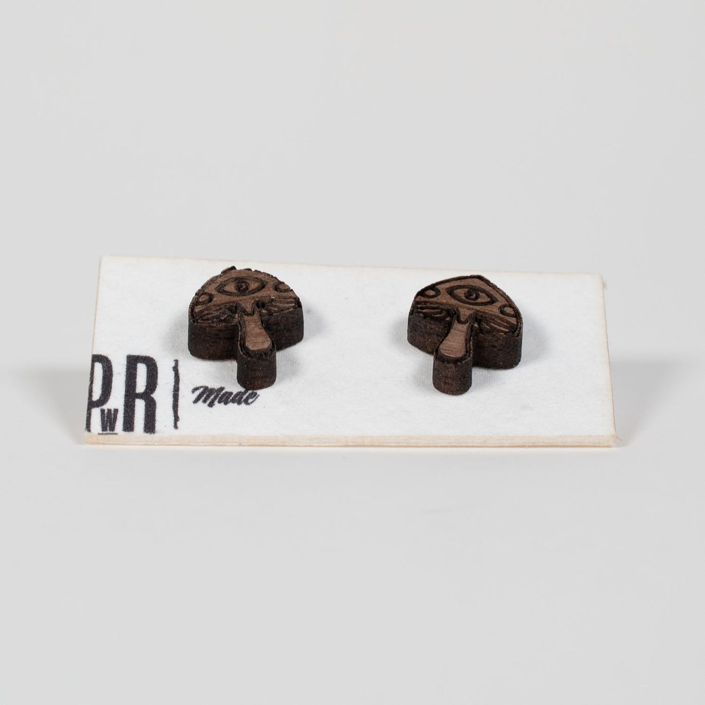 Small Wood Stud Earrings | 14 Geometric Designs