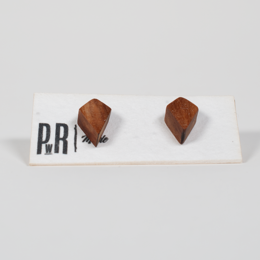 Fire Wood Stud Earrings