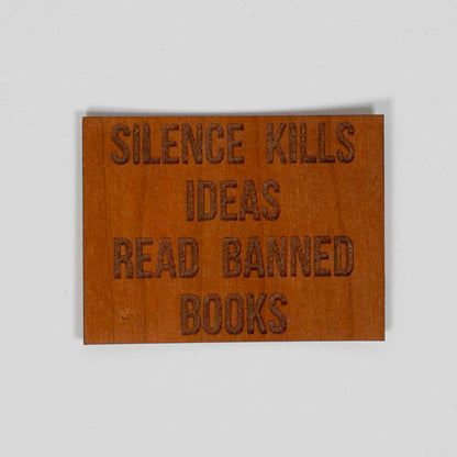Wood Sticker | Read banned books
