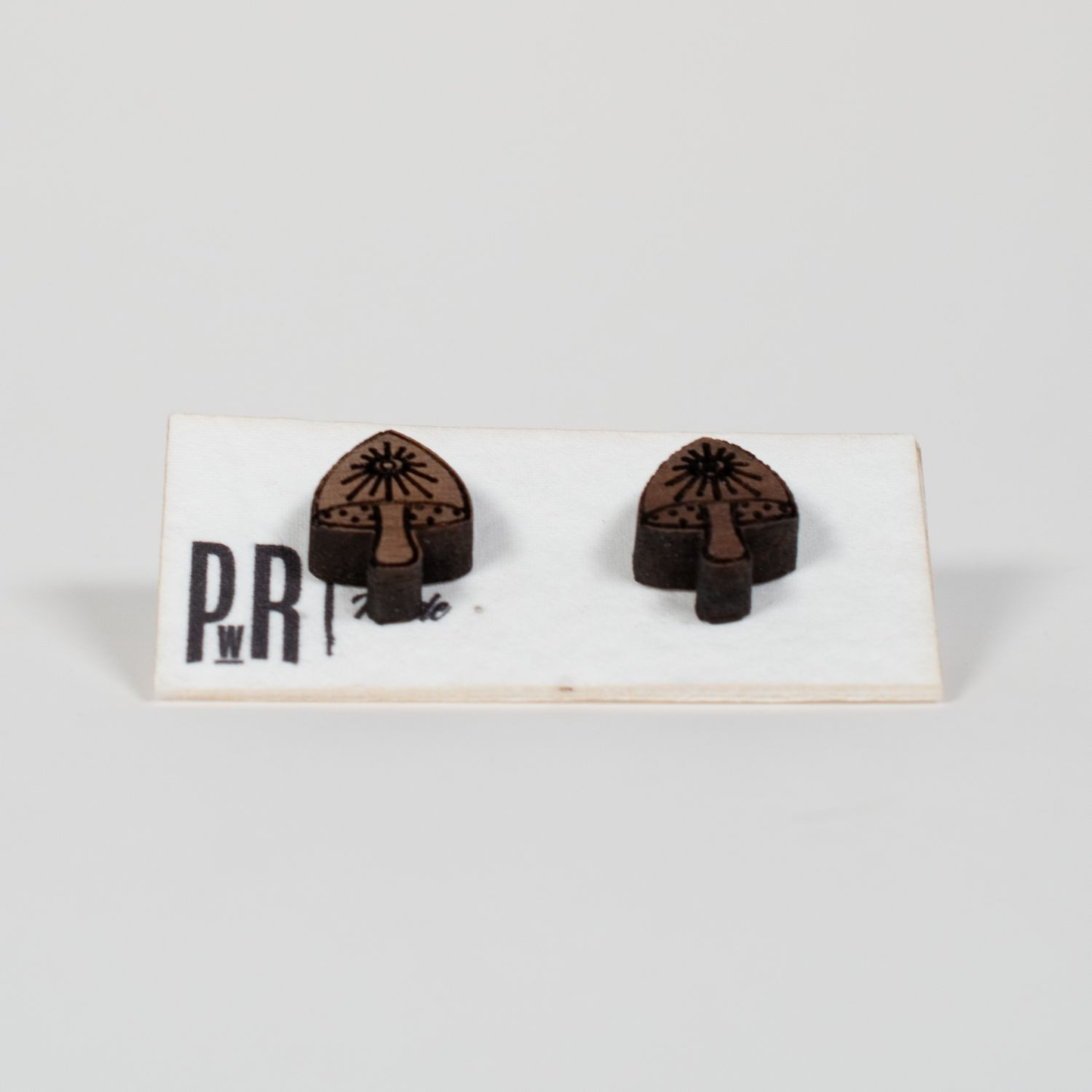 Small Wood Stud Earrings | 14 Geometric Designs