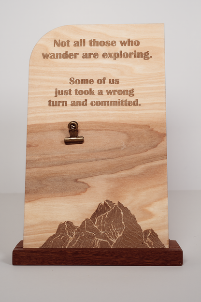Wooden Message Board with Clip