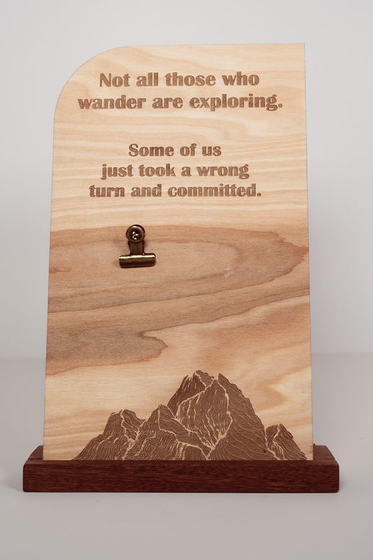 Wooden Message Board with Clip