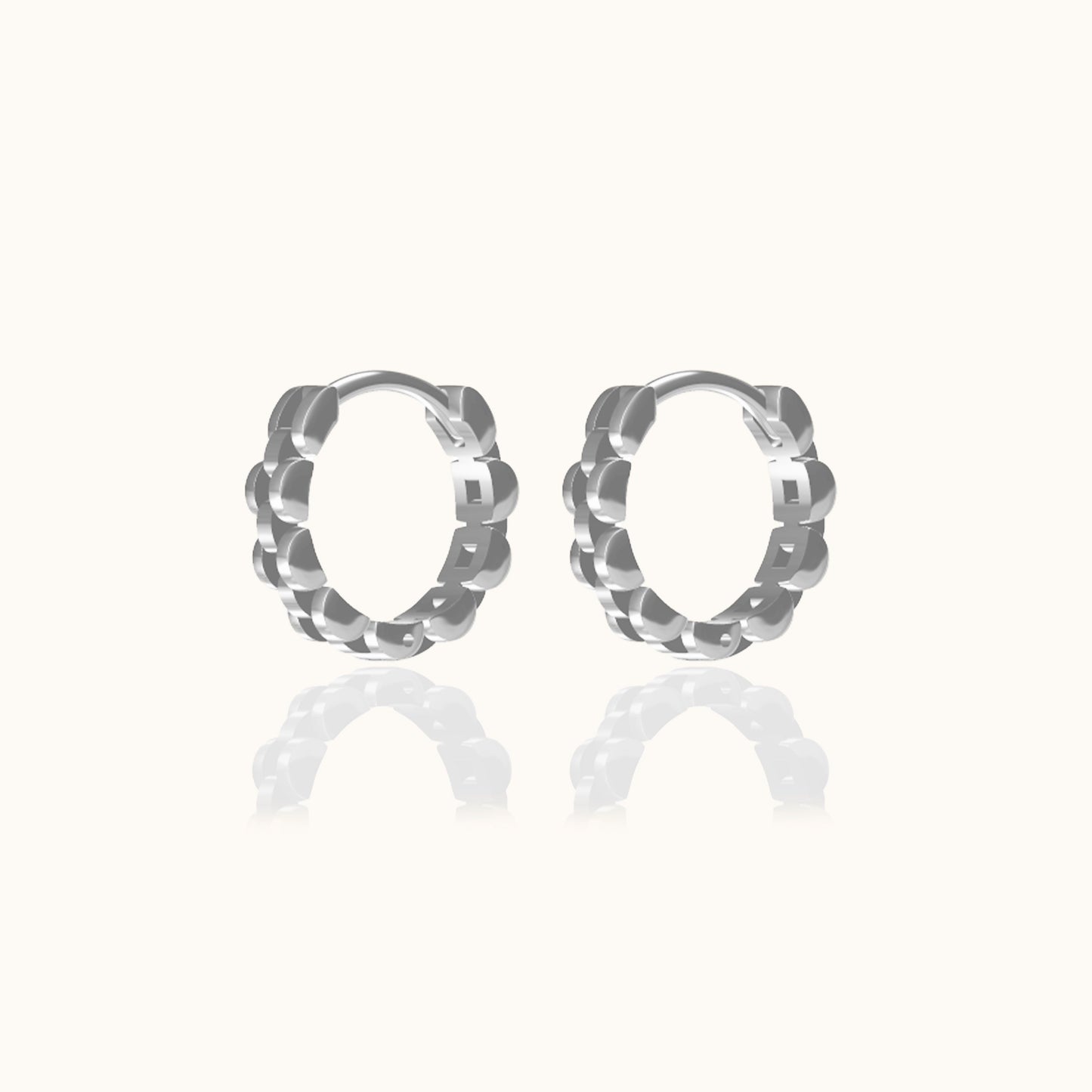 Watch Chain Hoop Earrings