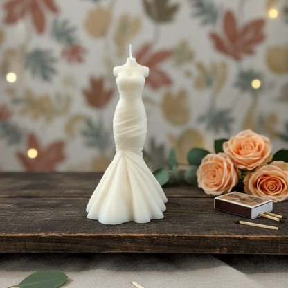 Wedding Dress Candle | Soy Wax Candle | Bridal Candle