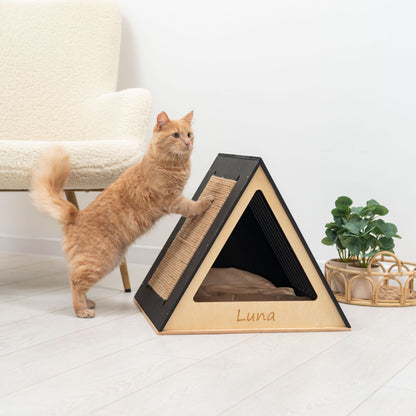 Stylish Wooden Cat Houses - Black
